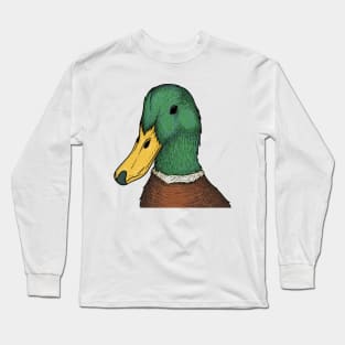 Mallard duck illustration Long Sleeve T-Shirt